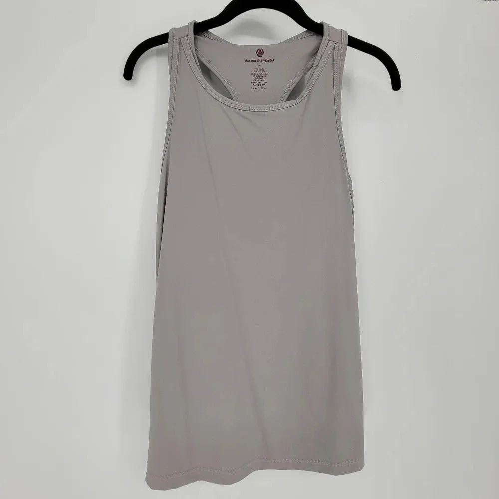 any age activewear grey COMPLETE COVERAGE TUMMY CONTROL SPORT TANK WITH BRA M - Picture 3 of 12